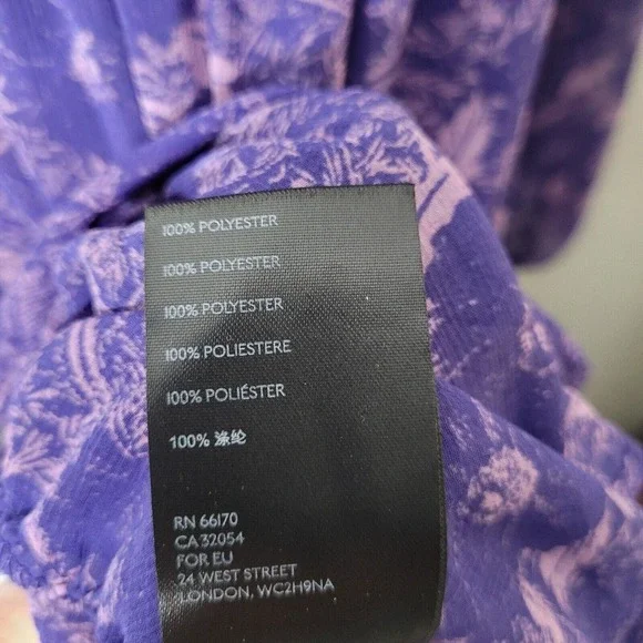 Free People Purple Floral Ruffle Long Sleeve These Dreams Mini Dress Size Sm - Picture 6 of 8